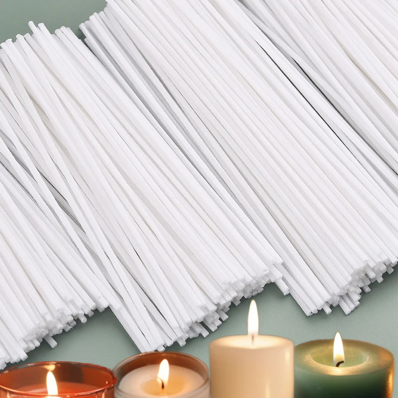 50/100Pcs Waxed Cotton Candle Wicks Set Smokeless Wax Core DIY Soy Wax Core Woven Kerosene Lamp Candles Making Supplies