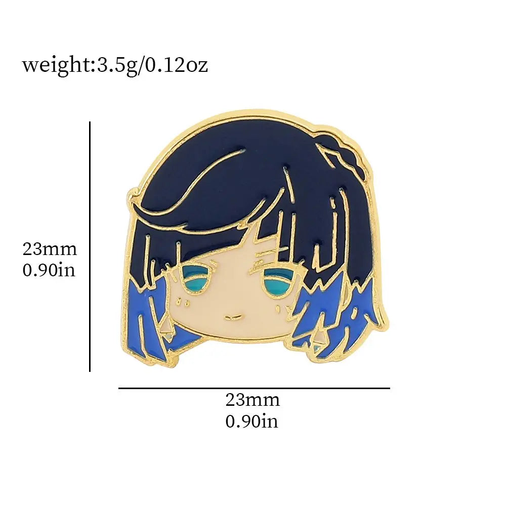 Game Genshin Impact Brooch Character Model Metal Enamel Badges Clothing Backpack Lapel Pins Jewelry Accessories Gifts