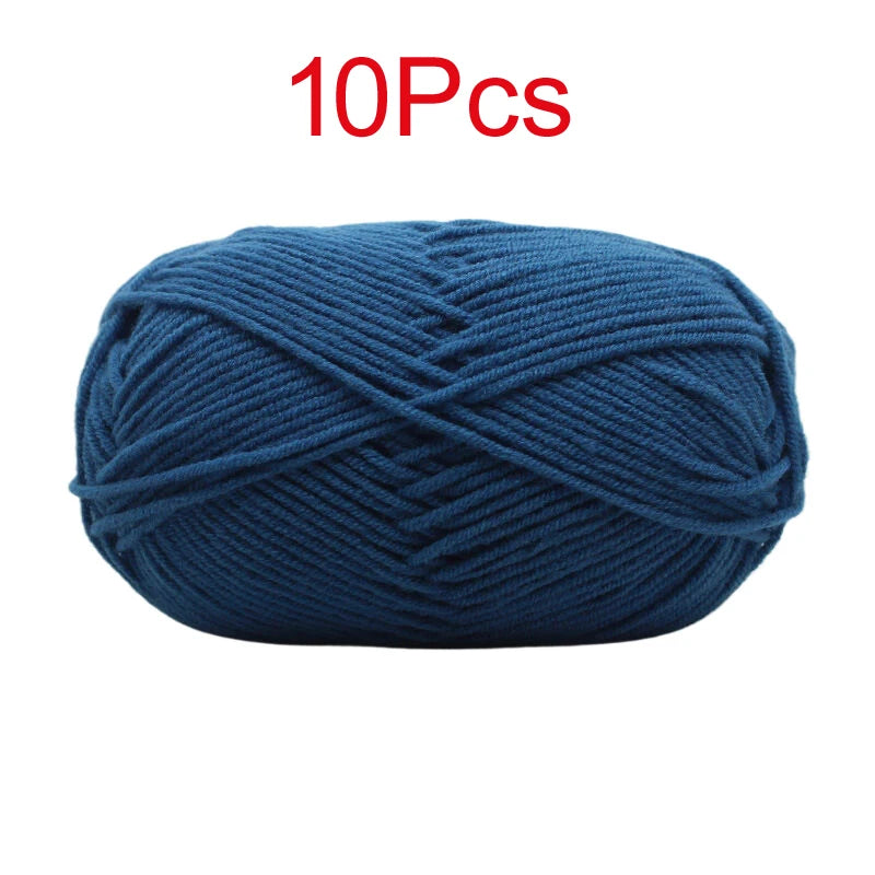 10 Pieces Multi Color Cotton Knitting Yarn Soft Warm Crocheting Yarn for Hand Knit Sweaters Hats Scarves Blankets Amigurumi