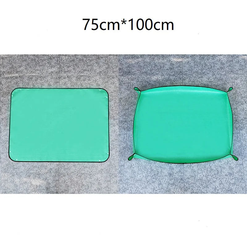 1pcs Planting Mat Gardening Potting Pad Foldable Garden Plant Flower Pot Transplanting Waterproof Mats 100x100cm