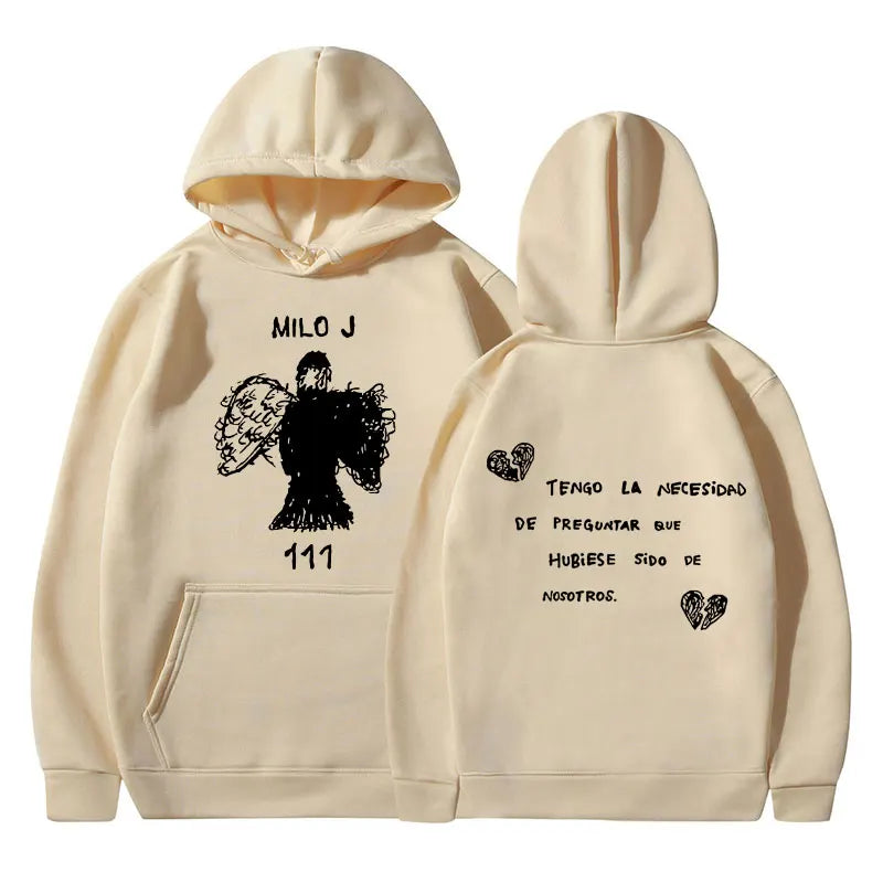 Rapper Milo J Hoodies 111 Album Merch Hooded Sweatshirt Men Women Clothes Fashion Hip Hop Vintage Long Sleeve Pullover Fans Gift
