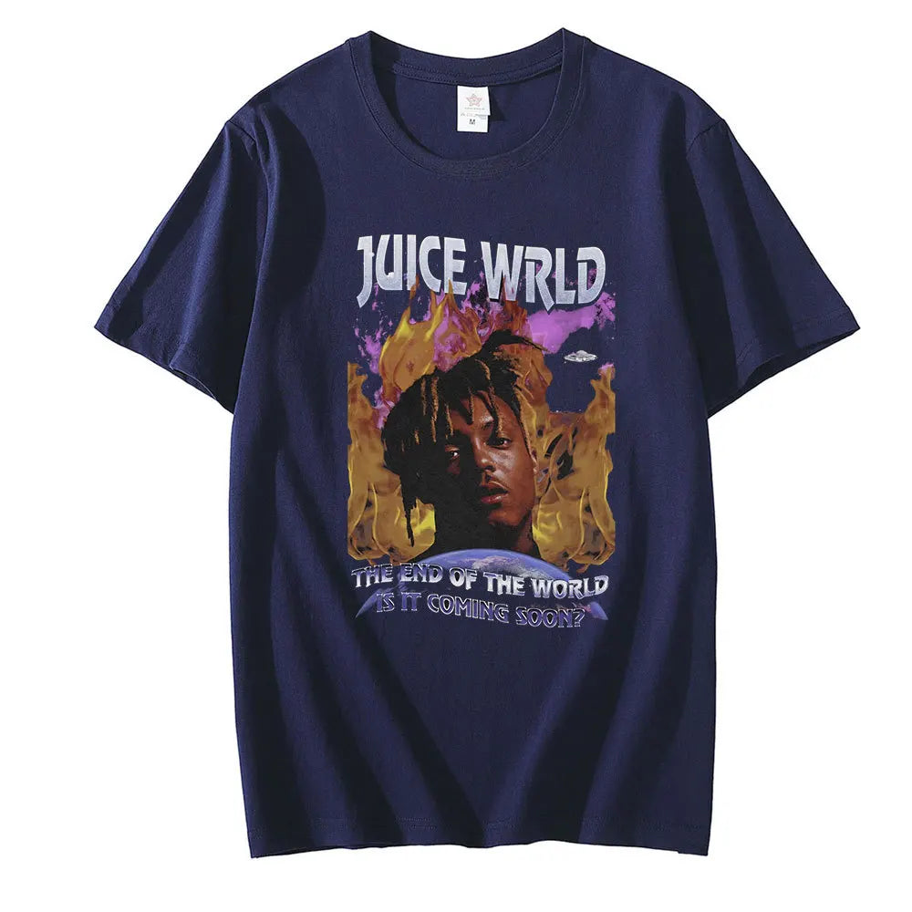Rapper Juice Wrld 999 Short T Shirt Men's Women's Letter Printed Tshirts Y2k Casual Fashion Sportswear Summer Clothing