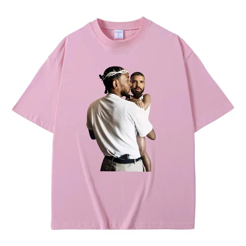 Kendrick Lamar Drake Funny Meme T Shirt Mr Morale The Big Steppers Hip Hop Casual Oversized Tee for Men and Women