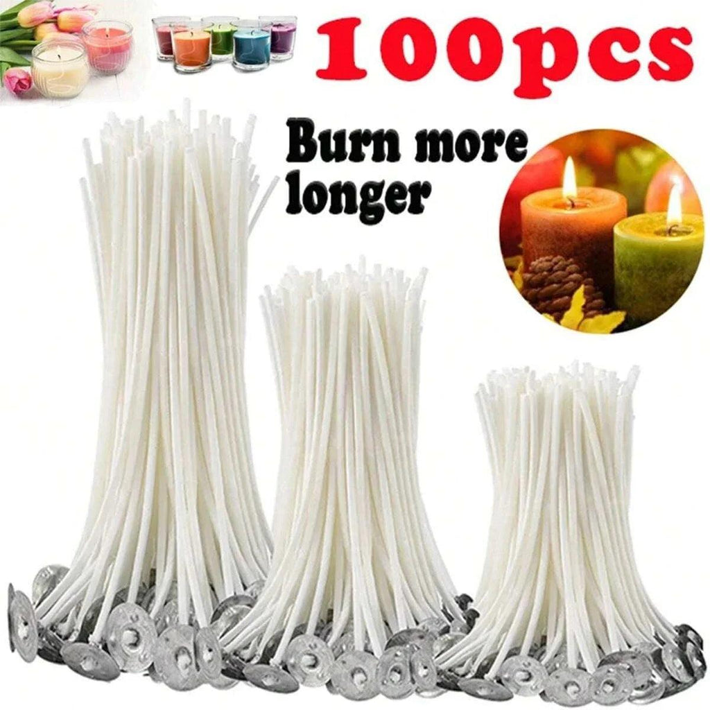100pcs candle wicks, used to make the wicks of handmade candles, natural smokeless wicks burn longer - Winord