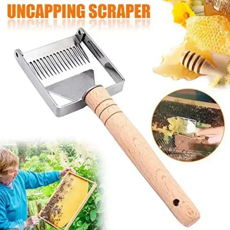 Opening Scraper Honeycomb Scraper Tool Wooden Handle Beekeeping Tool Equipment Opening