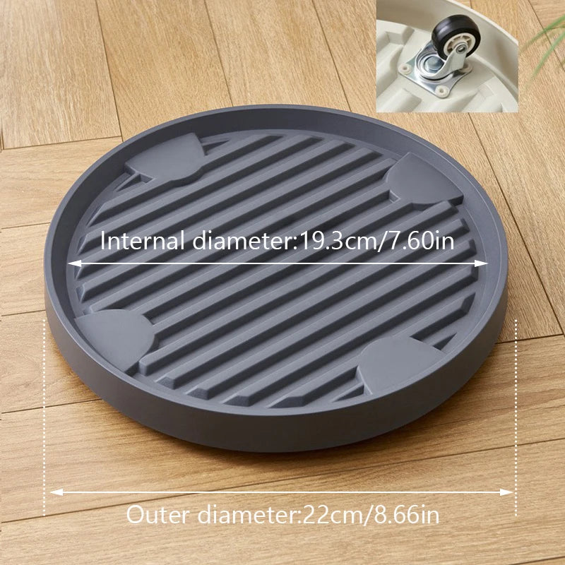 Removable Flower Pot Tray With Wheels Round Movable Planter Dolly Trolley Pallet Outdoor Indoor Tree Flower Plants Planter Stand