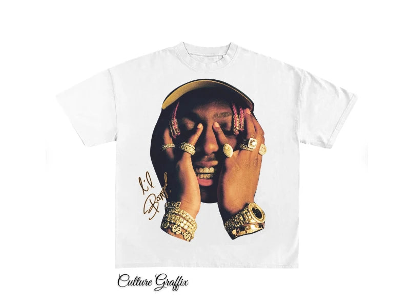 Lil Yachty Rapper Cotton T-shirt Unisex Men Women Causal Hip Hop Tops Summer Round Neck Short Sleeve Ocean Graphic Tee Big Size