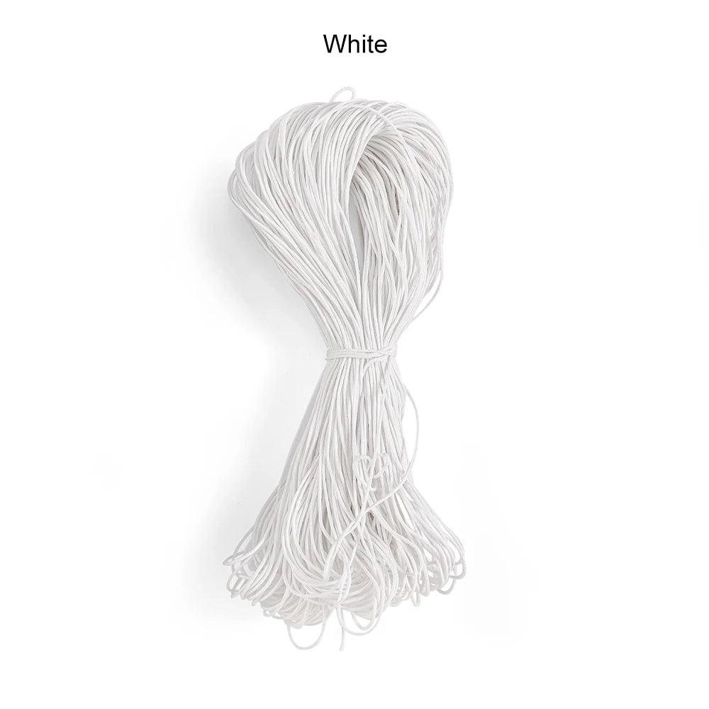 65m/Lot Waxed Cotton String Beading Cord Rope 1mm For Bracelet And Necklace Jewelry Making Weaving Supplies Accessories