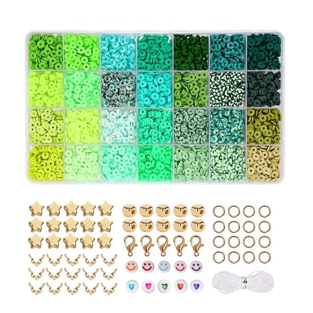 3500pcs Clay Beads Bracelet Making Kit includes Loose Beads and String for DIY Jewelry Craft for Girls