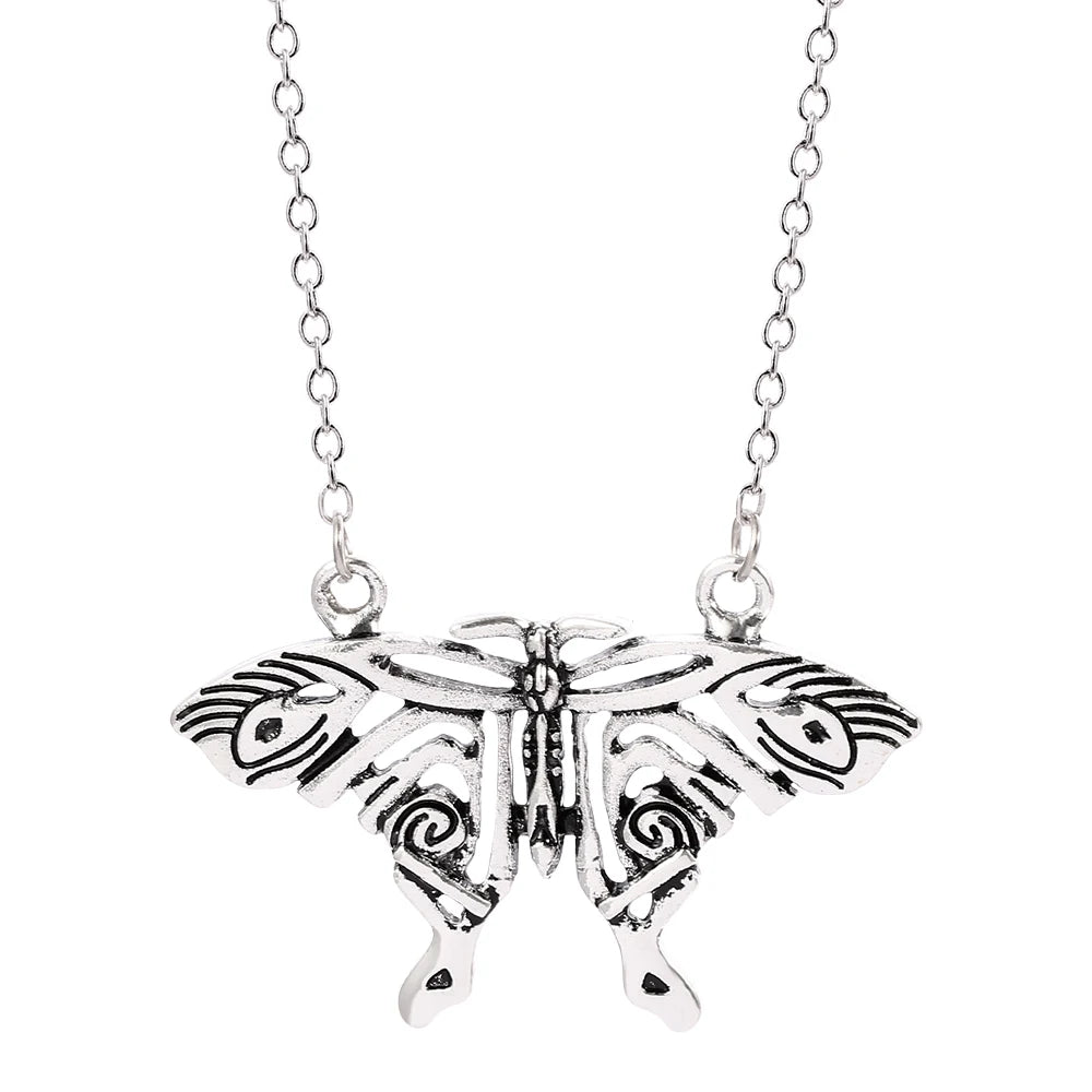 Fashion Sterling Silver Butterfly Pendant Necklace  Chain Fashion Gift Pendant For Women Wedding Engagement Jewelry