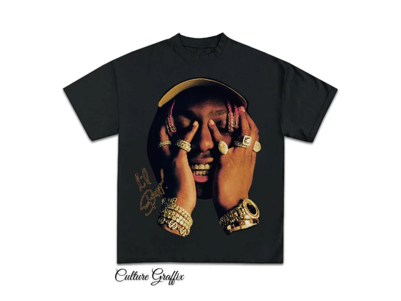 Lil Yachty Rapper Cotton T-shirt Unisex Men Women Causal Hip Hop Tops Summer Round Neck Short Sleeve Ocean Graphic Tee Big Size