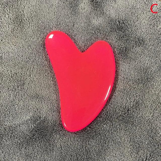 Heart Shape SPA Massage Beeswax Gua sha Scraping Massage Scraper Face Massager Acupuncture Guasha Board Massager for face 1pcs
