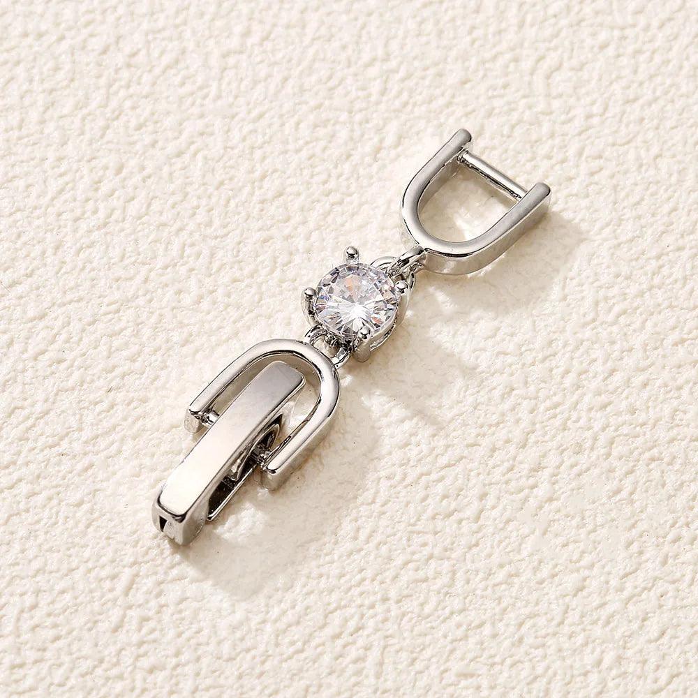ZAKOL Three Colors Necklace Bracelet Extenders Simple Extension Fold Over Clasp for Jewelry Making Wholesale
