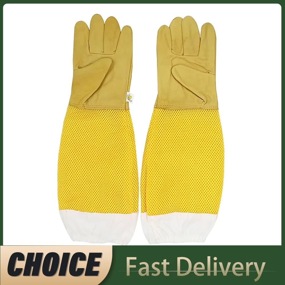 Beekeeper Gloves Protective Sleeves Ventilated Professional Anti Bee for Apiculture Beekeeper Prevent Beehive Tools