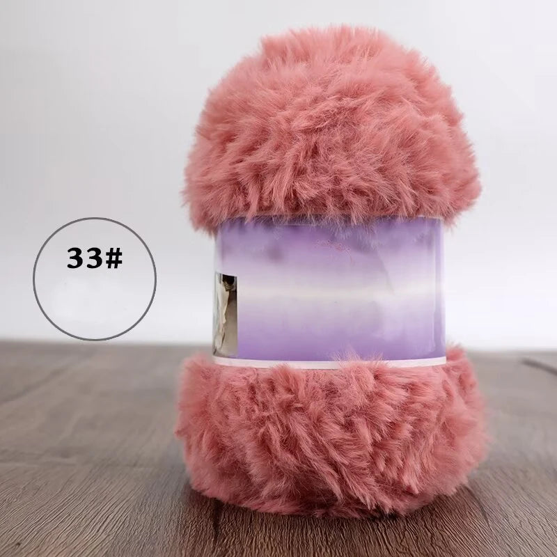 Imitation Fur Yarn 200g Knitting Warm Slippers Hats