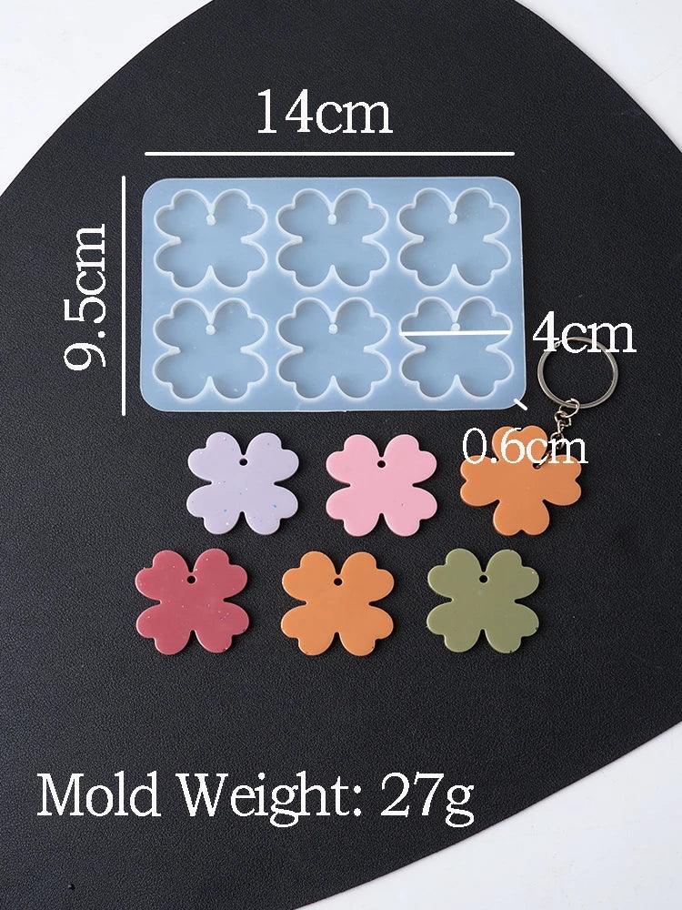 Butterfly Pendant Silicone Mold Epoxy Resin Clover/animal Molds for Gypsum Clay Pendant Jewelry Casting Crafts Mold DIY Keychain