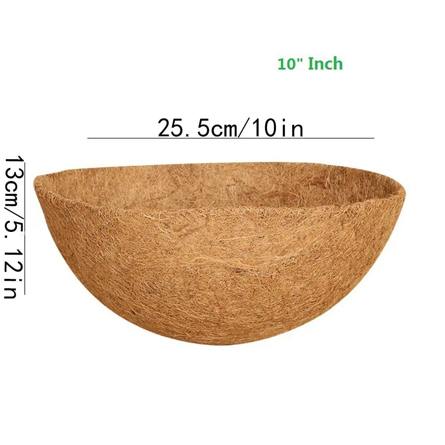 New Coconut Brown Hanging Basket, Coconut Cloth Cushion, Flower Basket, Orchid Potting, Natural Material, Round Balcony Flower P