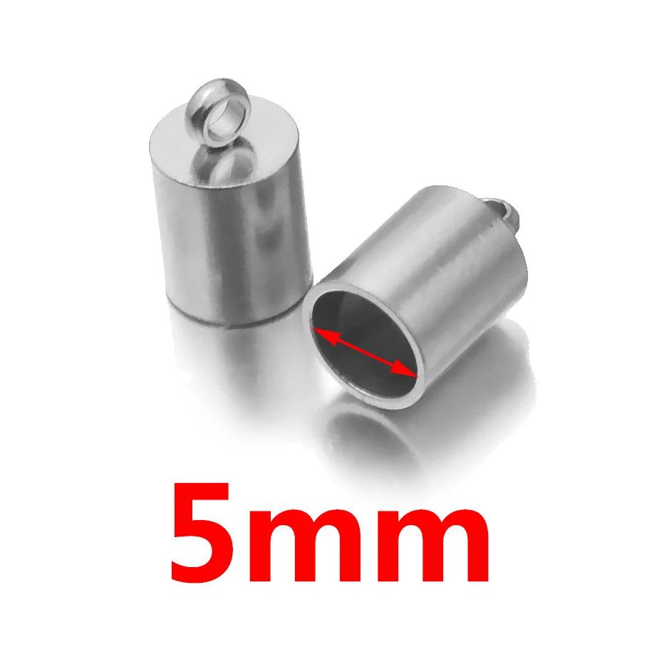10pcs Stainless Steel Plated Gold Clasps Hooks Cords End Caps Cord for Jewelry Making Bracelet Necklace DIY Jewelry Findings