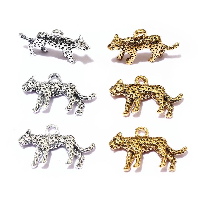 10pcs 23x14x4mm Alloy Leopard Charms Pendant DIY Jewelry Making Accessories Findings for  Necklace Bracelet