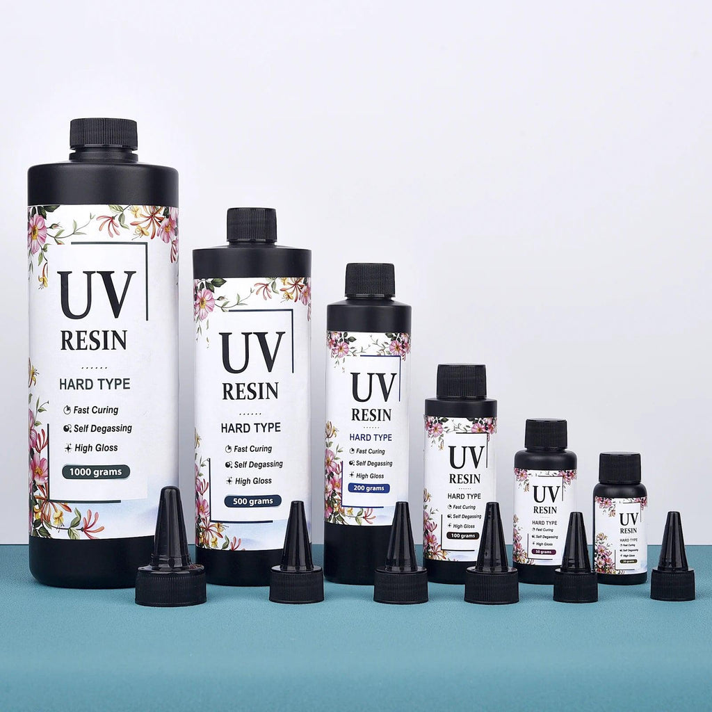 20g/50g/100g/200g/500g/1000g Crystal Resin UV Glue DIY Jewelry Making High Hardness Fast Drying Harder Epoxy Glue UV Lamp