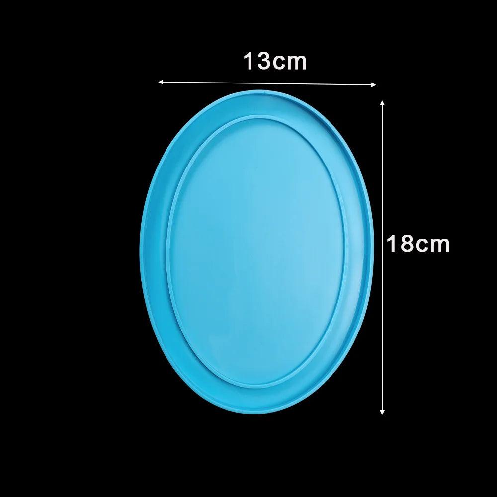 Rectangle Photo Frame Silicone Mold Oval Shape Ornaments Epoxy Resin Mould for DIY Epoxy Resin Mold Crafts Table Home Decoration