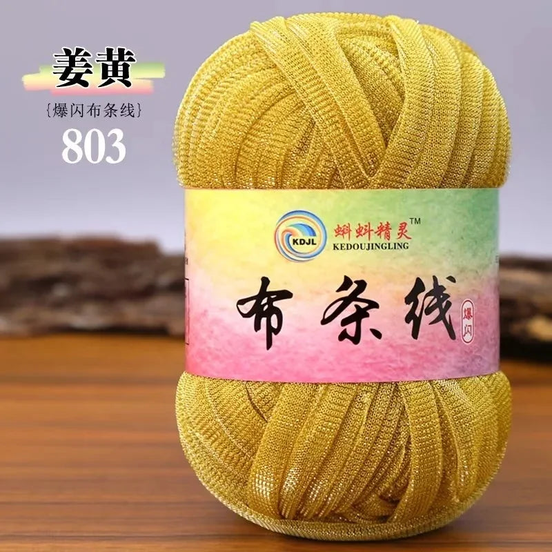Colorful Sparkling Metallic Knitting Yarn 50g 30m Crochet