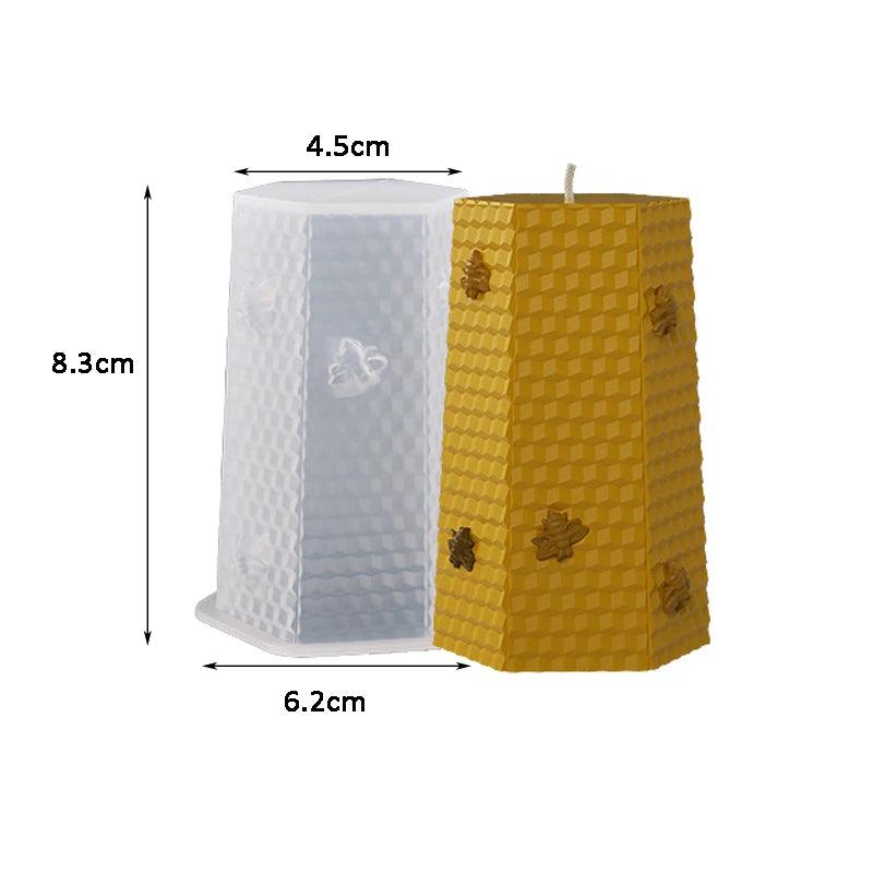 3D Bee Honeycomb Candle Silicone Molds Plaster Diffuser Aromatherapy Candle Molds Soap Resin Molds Beeswax Aromatherapy Mold