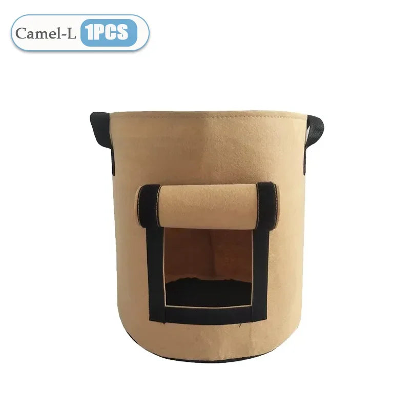 1-8PCS 5/10Gallon Felt Potato Planting Bag Large Diameter Vegetable Plant Seedling Bag Non-Woven Garden Potato Growing Bucket