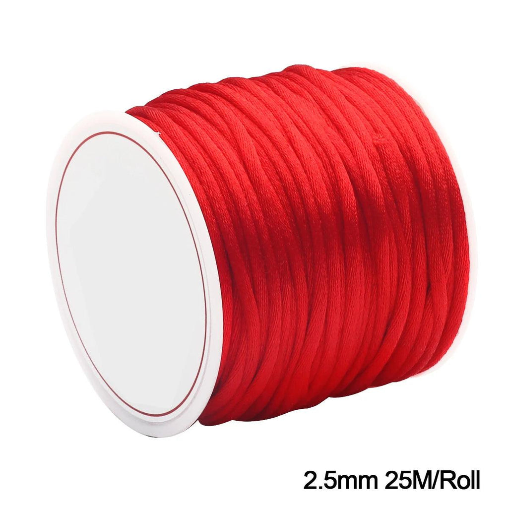 Red Nylon Cord Beading Thread Chinese Knot Macrame Cord Bracelet Braided Rope String For Jewelry Making DIY Craft Tassel Necklac