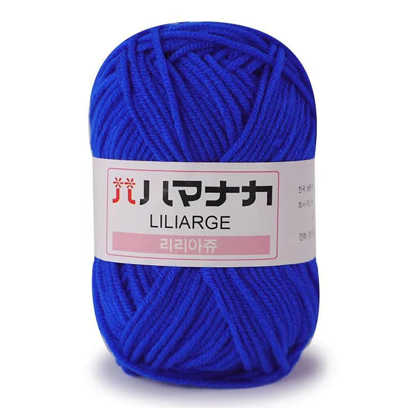 Soft Milk Cotton Knitting Yarn 25g Anti-Pilling High Quality 4ply Crochet Yarn for Scarf Sweater Hat and Doll Craft