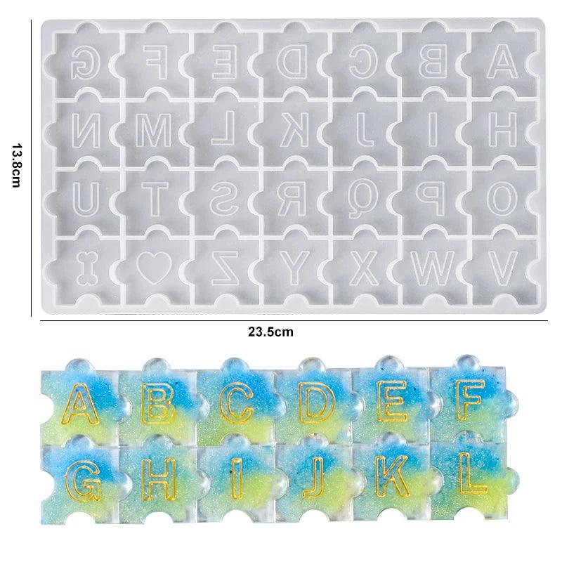 Alphabet Resin Silicone Mold Alphabet Crafts Casting Mold Letter Number Molds for DIY Keychain Earring Jewelry Pendant Making