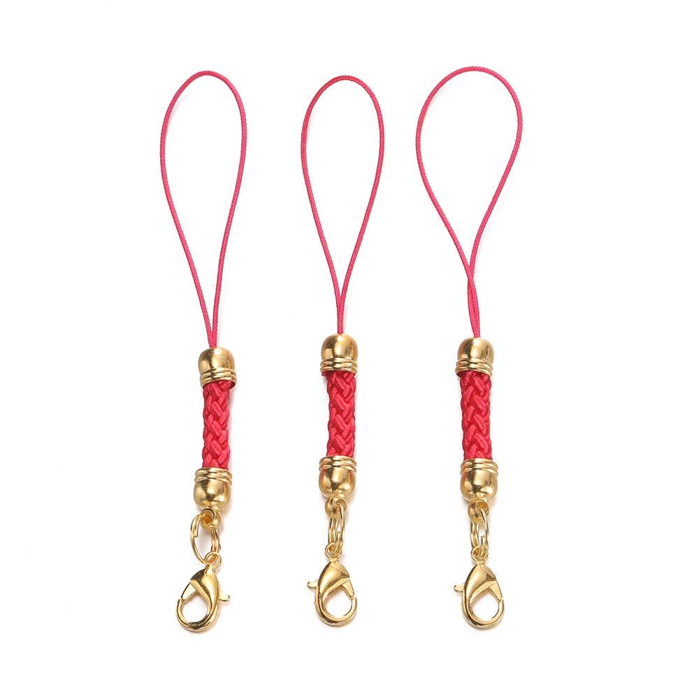 10/20pcs Keychain Rope with Lobster Clasp Jump Rings Lanyard Lariat Strap Cord For DIY Keyring Pendant Jewelry Making Supplies