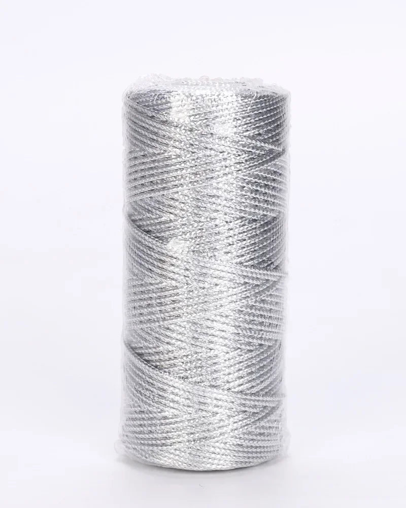 1.5mm 100M Gold Silver Macrame Cord Rope String for Sewing and DIY Crafts