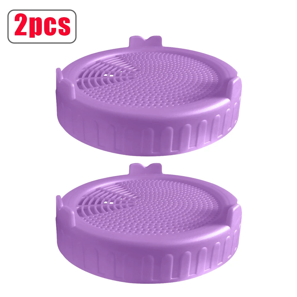 1/2pcs Sprouting Lid Seed Growing Fermentation Vegetable Sealing Lids Food Grade Mesh Sprout Cover Kit for Mason Jar