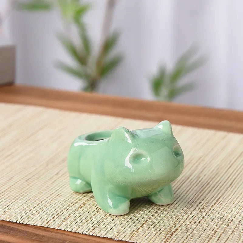 Creative Ceramic Mini Flowerpot Succulent Planter Flower Pot with Hole Cute Green Plants Planter Home Garden Decoration outdoor