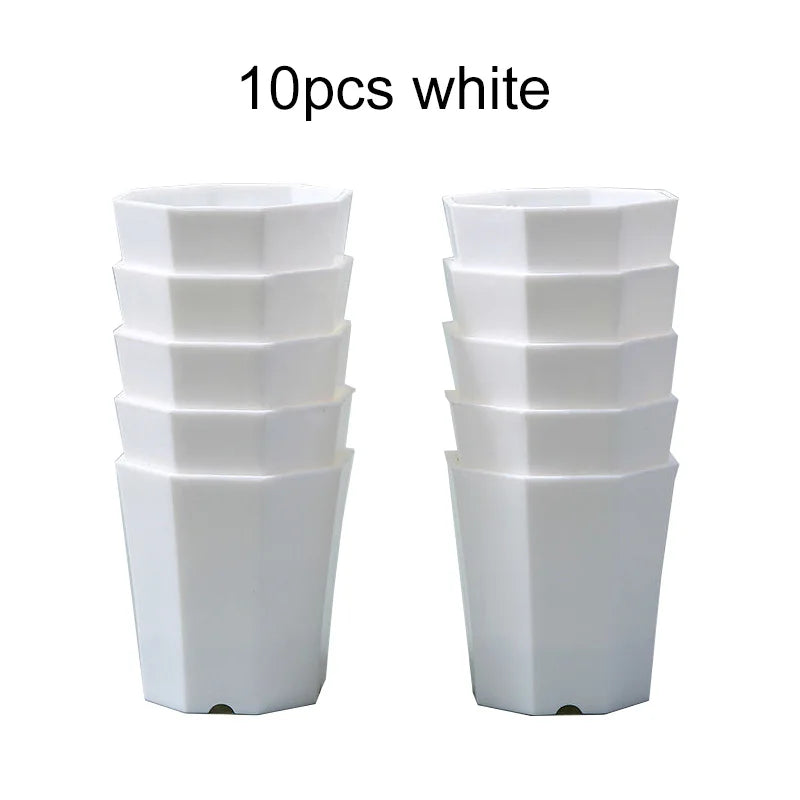 Flower Pot Set Plastic Color Breathable Mini Gardening Plant Tools Household Balcony Desktop Greenery Succulent Flowerpot TMZ