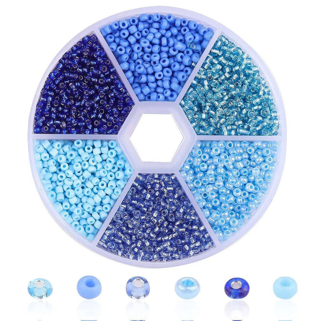 3900pcs Glass Rice Beads 6 Grid Set Box Loose Beads Handmade Bead String Material Pack DIY Bracelet Necklace Jewelry Accessories