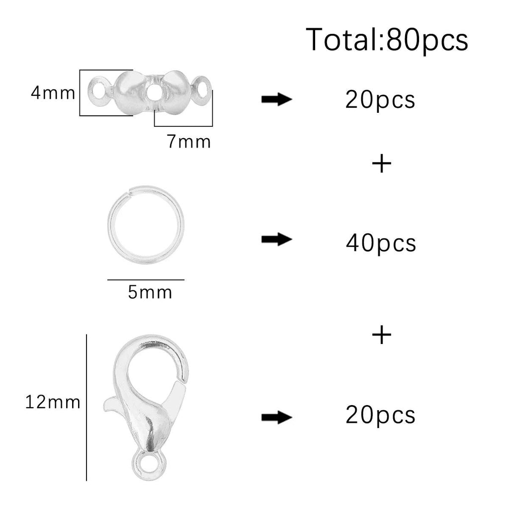 About160Pcs Lobster Buckle Single Loop Bag Buckle Connection Buckle Set Handmade DIY Making Jewelry Accessories Materials