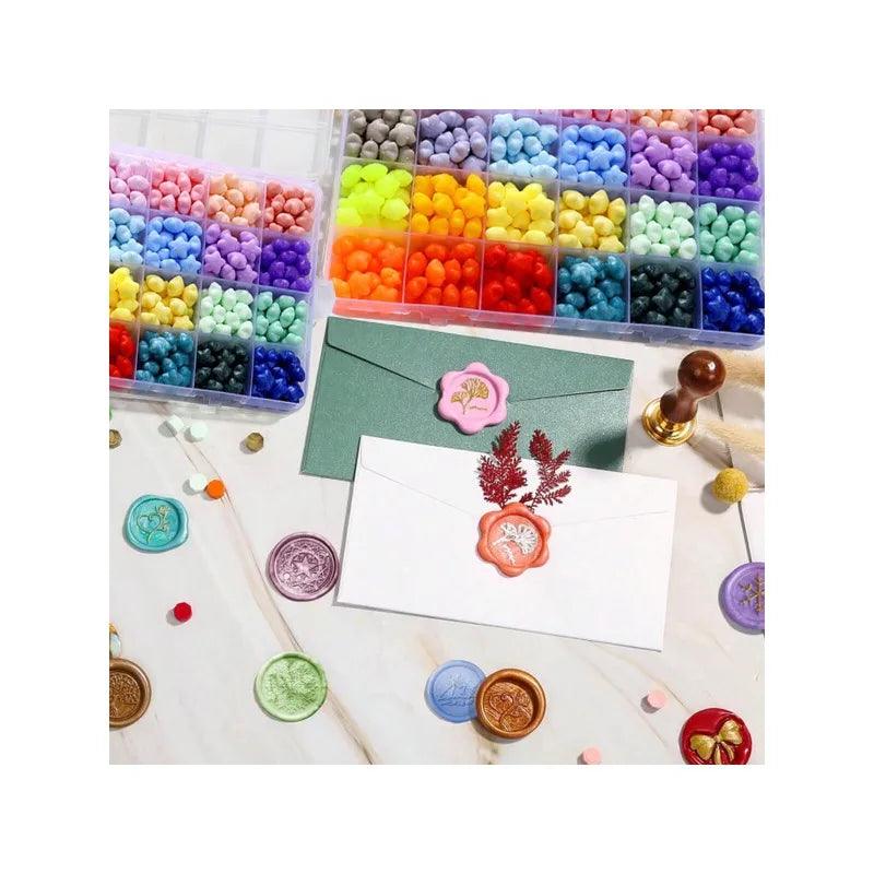 24-Color Fire Paint Wax Particles Boxed, Sparkling Paint Wax Particles Boxed, Candy Color Series Fire Paint Wax Particles - Winord