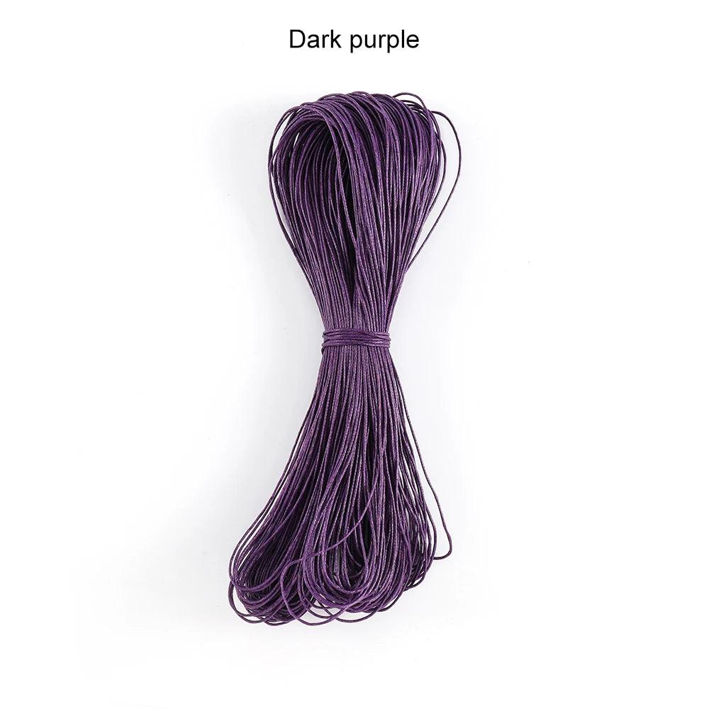 65m/Lot Waxed Cotton String Beading Cord Rope 1mm For Bracelet And Necklace Jewelry Making Weaving Supplies Accessories