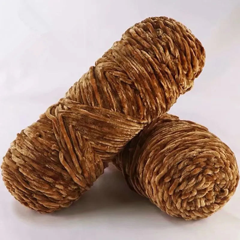 DIY Soft Chenille Yarn for Knitting and Crochet 100g 130M Polyester Velvet Amigurumi Dolphin Baby Plush