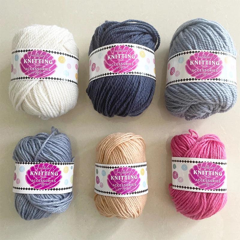 3pcs/6pcs Threads for Knitting Soft Milk Cotton Wool Yarn for Scarf Sweater DIY Needlework and Crochet