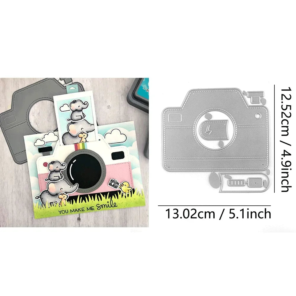 Magic Iris Camera Add-On Metal Cutting Dies Embossing Diecut 2025 for DIY Card Making Scrapbooking Crafting Supplies