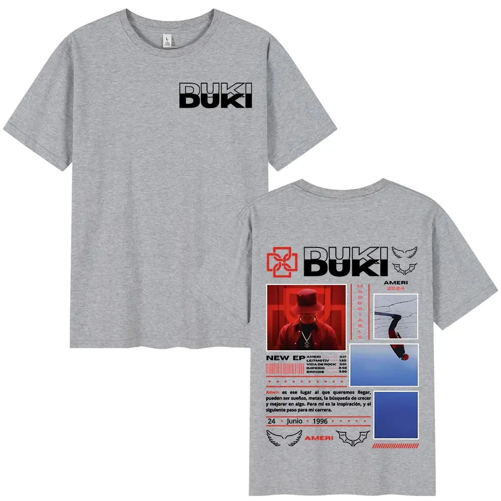 Rapper Duki Ameri Tour Graphic T Shirt for Women Fashion Hip Hop O Neck Short Sleeve Comfort Tee