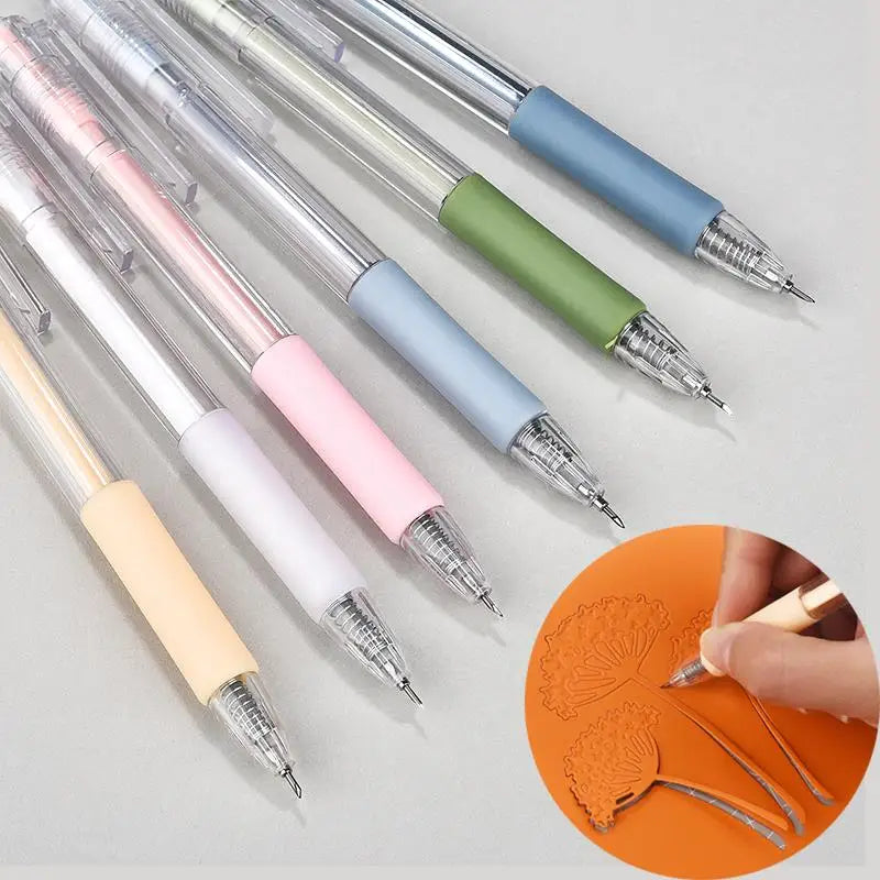 6 Colors Paper Cut Knife Pen Refill Set Art Utility Knife Scrapbook Cutting Tool Washi Tape Precision Sticker Cutter DIY Craft