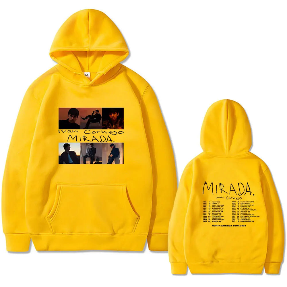 Ivan Cornejo Mirada Music Album 2024 Tour Hoodie Men Women Fleece Cotton Oversized Tracksuit Unsiex Fashion Pop Music Hoodies