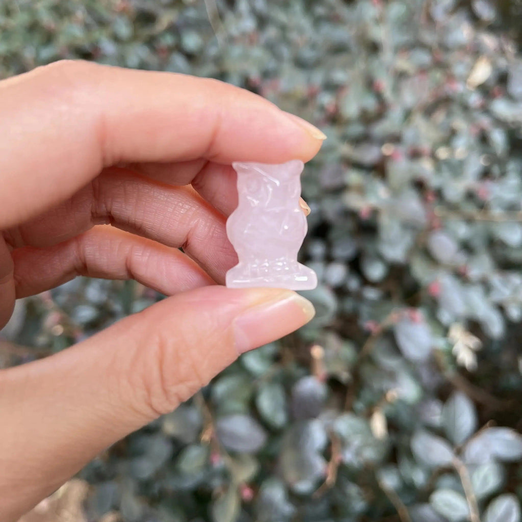 1in Mini Crystal Carving Owl, Crystal Gift, Home Decor, MineralSpecimen, Bare Stone, Healing Stone