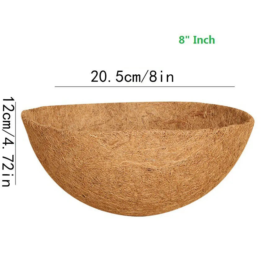 Natural Hanging Basket Liner Wall Decoration Coconut Fiber Liner Multifunctional Waterproof Cuttable for Garden Balcony Supplies