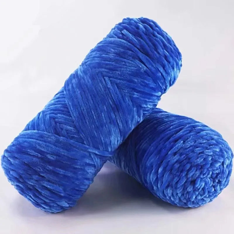 DIY Soft Chenille Yarn for Knitting and Crochet 100g 130M Polyester Velvet Amigurumi Dolphin Baby Plush