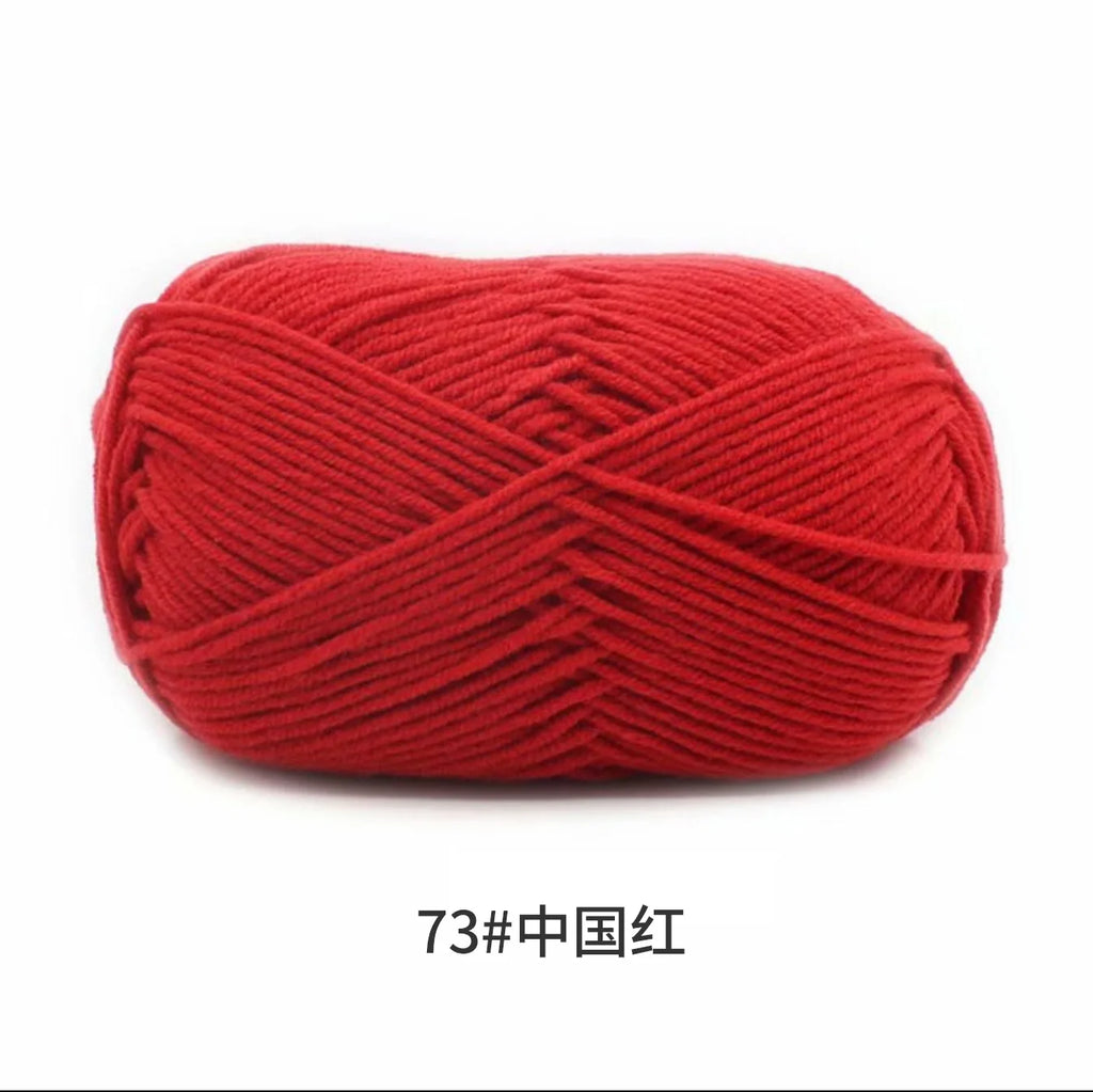 4ply Milk Cotton Knitting Yarn Set for Crochet Crafts and DIY Projects